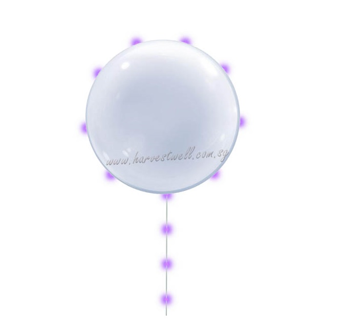 Purple LED Bubble Balloon Singapore